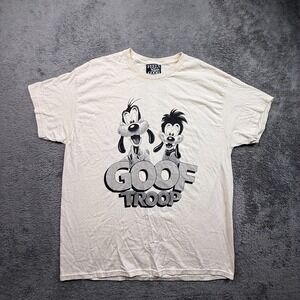 Feels So Good U Played Yerself Goof Troop Goofy Shirt Mens XL Beige Crew Neck